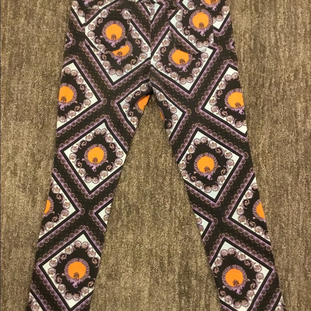 Beulah stretch print crop jeans